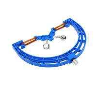 Walmeck Testa Porta Canna da Pesca con Campanello D'allarme a Doppio (Blu) | Composito Leggero in Nylon ABS, Giunti Metallici Antiruggine, stabilità Migliorata per la Pesca in Riva e i Pescatori in