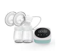 Walmeck Tiralatte Doppio Elettrico Portatile Mani Libere per Allattamento Al Seno Schermo LED 3 modalità 9 Livello di Aspirazione Basso Rumore Capacità Bottiglia per il Latte da 180 Ml