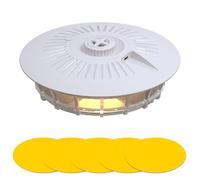 Walmeck Zapper Elettrico per Zanzare con Pannelli Adesivi 4 modalità Lampada per Zapper per Insetti da Esterno Funziona a Batteria e Ricarica USB per Pulci Tarme Acari Zanzare Mosche