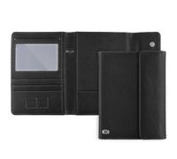 WALNEW Porta passaporto per 2, con blocco RFID, custodia a portafoglio per passaporto, unisex, in pelle PU, accessori essenziali da viaggio, porta documenti, nero, Minimalista