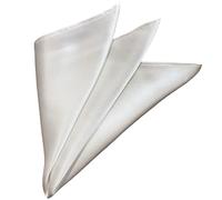 Walniverse Elegante fazzoletto bianco, 100% pura seta, indeformabile grazie alla densità di 22 Momme, dimensioni ottimali 30 x 30 cm, bianco, Taglia unica