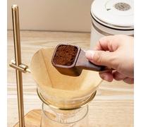 Walnut Coffee Spoon - for Measuring Coffee Beans | Long Wooden Spoons Small for Cooffee | Measuring Spoon Made of Solid Wood from Natural Walnut Measuringg Ground Beans and Tea