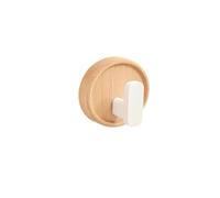 Walnut Wood Coat Rack Hooks Black Wall Hangers for Hanging Keys Clothes Bathroom Robe and Towels and Entryway(White 1)