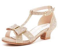 Walofou Toddler Little Kid Big Kid Sandali per ragazze, Elegante-champagne, 11 Little Kid