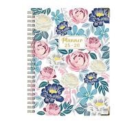Walopola Agenda scolastica, formato A5, con design floreale, da luglio 2025 a giugno 2026, per schizzi, bullet journaling, appunti, università, giurisprudenza, ricerca sul lavoro