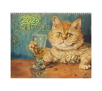 Walopola Calendario per gatti 2025, calendario 2025, calendario da parete per gatti e gatti