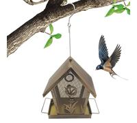 Walopola Mangiatoia per uccelli a prova di scoiattolo, mangiatoia per uccelli e scoiattoli, stazione di alimentazione per fringuelli con design per osservare la fauna selvatica e osservare la natura