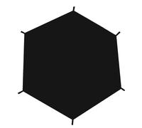 Walopola parasole per trampolino, morbida da esterno, protezione solare, impermeabile, resistente ai raggi UV, copertura in nylon nero per trampolini da 1,8 a 4,2 m
