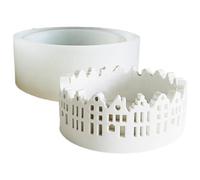 Walopola Stampo in silicone per case, portacandele e lumini - rotondo lampada tealight portacandele a forma di portacandele