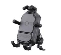 Walopola Supporto per telefono da moto, antifurto, con morsetto e base di montaggio sicura per scooter, ATV, Dirtbike, mountain bike, ciclismo, per manubrio