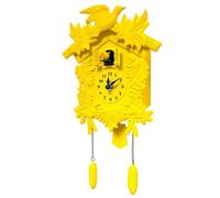 WALPLUS 20.2x37cm giallo vintage orologio a cucù con chiamata a cucù semplice moda stile antico orologio a pendolo casa decorazione fai da te accessori ufficio design minimalista camera da letto