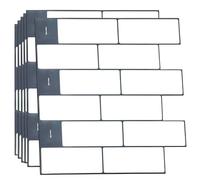 Walplus - 48 fogli quadrati lucidi, 30 x 15 cm, 3D piastrelle adesive da parete in vinile con paraspruzzi e adesivi per bagno, cucina, decorazione per piastrelle, decorazione primaverile e pasquale.