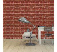 Walplus 4WM10003 - Adesivi da parete "Flexiplus Vintage Brick Wall", autoadesivi rimovibili, per asili, ristoranti, bar, hotel, edifici, uffici, casa, confezione da 4
