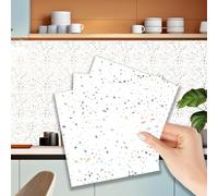 WALPLUS Adesivi da parete con glitter olografici, 15 cm, 96 pezzi, per piastrelle da parete, piastrelle autoadesive, per cucina, bagno, trasferimento di piastrelle