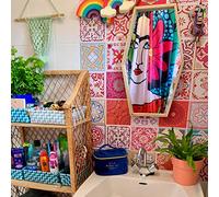 Walplus Combinazione Di Adesivi Per Piastrelle Adesivi Piastrelle Facile Da Staccare E Incollare Autoadesiva Alzatina Decorazioni Mix Di Mandala Multicolori 72Pcs 15Cm(6") Multicolore