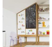 Walplus Count And Learn Lavagna mobili Wrap Decal Pellicola autoadesiva da Parete, Vinile, Multicolore, 90 x 60 x 4 cm