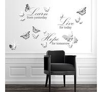 Walplus specchio 3D FARFALLE 50x70 cm adesivi da parete rimovibile autoadesivo arte murale decalcomania vinile DECORAZIONE CASA fai-da-te VIVENTE ufficio camera letto carta parati cameretta bimbi
