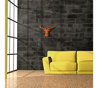 Walplus WCH1107 A Deer Ambra Appendiabiti a Forma di Animale Adesivo da Parete, Vinile, Multicolore, 43 x 26.5 x 11.8 cm
