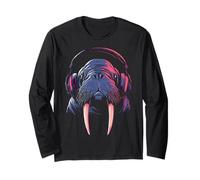 Walrus Gaming Music Cuffie Retro Cool Maglia a Manica