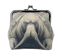Walrus01 - Portamonete da donna, con chiusura a bacio, con stampa, per carte di credito