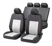 ZIPP IT Premium Coprisedili Avignon set completo con sistema di chiusura lampo nero/argento