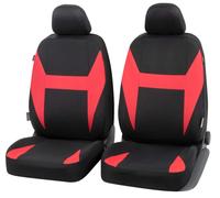 WALSER coprisedili auto Caledon Front Seat Covers, Coprisedili auto universali nero-rosso, Coprisedili poliestere 13324