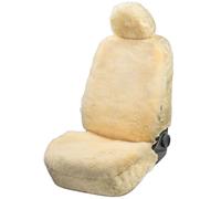Coprisedili auto Maya in pelle d'agnello beige, 1 pezzo