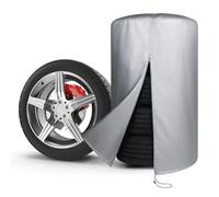 Walser Borsa per Pneumatici Auto, Custodia per 4 Pneumatici, Copertura per Pneumatici Auto, Borsa per Pneumatici Auto, Custodia per Pneumatici, Borsa per Pneumatici Argento 17-18 Pollici