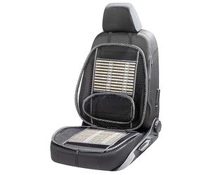 Walser CarComfort coprisedile in bambù traspirante con supporto lombare, coprisedile auto con bambù, coprisedile auto universale in beige/nero