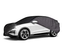 WALSER CarComfort Telo Copriauto da Interno Elasticizzato Indoor Eco - Morbido e Antipolvere, Copertura Protettiva per SUV / Van, Protezione Completa in Garage, Misura 10 nero