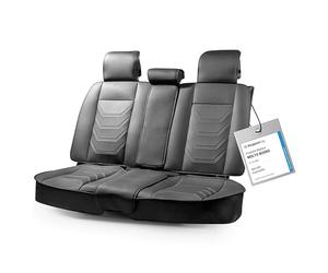 Walser coprisedile auto, coprisedile auto universale e pad protettivo in nero-grigio, coprisedile per sedili posteriori in look racing