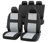 Walser coprisedile auto Glasgow set completo, coprisedile auto universale nero-grigio, rivestimento poliestere 13327