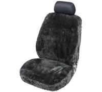 Coprisedili auto Nineve in pelle d'agnello nera con sistema IT ZIPP, 1 pezzo