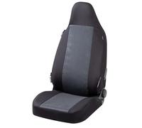 WALSER Coprisedile auto per sedile singolo, coprisedile universale per sedili alti, coprisedile auto universale misura 1 sedile singolo anteriore con poggiatesta integrato antracite