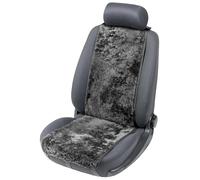 WALSER coprisedile in pelle d'agnello Cosmo, coprisedile per auto in 100% pelle d'agnello, rivestimento, protezione per sedili in cuoio pecora, copertura protettiva in pelliccia nero