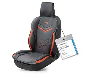 Walser Coprisedile per auto, universale cuscinetto protettivo in nero-rosso, protezione del sedile per auto e camion in look racing