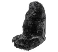 Walser coprisedile in Pelle d'Agnello Premium Marla, coprisedile per Auto in 100% Pelle d'Agnello con Altezza Lana di 5 cm, Protezione in Pelle d'Agnello, Copertura Protettiva in Pelliccia Nero