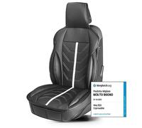 WALSER coprisedile universali per auto Kimi, Confronto vincitore* accessori per auto nero/bianco, coprisedili anteriori, 1 protezione sedile auto in similpelle traforata di alta qualità coprisedili
