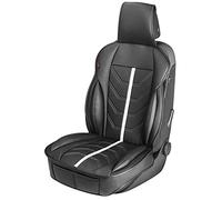 WALSER coprisedile universali per auto Kimi, Confronto vincitore* accessori per auto nero/bianco, coprisedili anteriori, 1 protezione sedile auto in similpelle traforata di alta qualità coprisedili