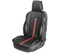 WALSER coprisedile universali per auto Kimi, Confronto vincitore* accessori per auto nero/rosso, coprisedili anteriori, 1 protezione sedile auto in similpelle traforata di alta qualità coprisedili