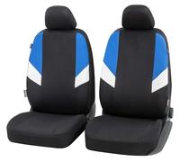 Walser coprisedili auto Cala Front Seat Covers, Coprisedili auto universali nero-blu, Rivestimenti in poliestere 13328