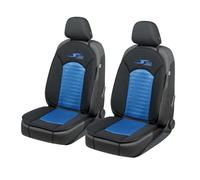 WALSER coprisedili auto S-Race 2 pezzi, Premio Molto Buono* coprisedili anteriori in blu/nero, coprisedili universali per auto 2 pezzi, sedili sportivi compatibile con airbag laterale