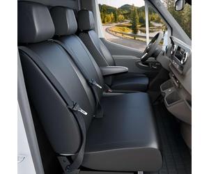 WALSER Coprisedili auto Transporter in similpelle compatibile con Ford Transit, 1 sedile singolo anteriore (bracciolo a destra)