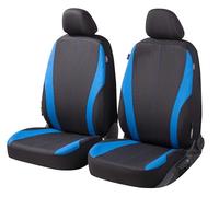 Walser Coprisedili Dundee con sistema di chiusura lampo, ZIPP-IT coprisedili per sedili anteriori nero/blu 11855