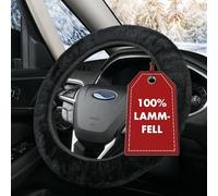 Walser coprivolante in Pelle d'Agnello, coprivolante in Pelle d'Agnello 100%, coprivolante per Auto, coprivolante in Pelliccia, coprivolante, coprivolante Invernale, scalda Volante Nero