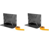 Walser Organizzatore per il bagagliaio FastFix, aiuto al carico con cinghia, dispositivo di sicurezza per il bagagliaio cinghia nero/arancione (Confezione da 2)