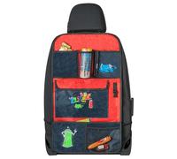 WALSER Organizzatore per sedili auto per bambini, Protettore per schienale auto Graffiti, Protettore per sedili posteriori auto circa 70x40 cm blu