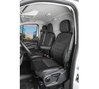 Premium Coprisedili per Mercedes-Benz Sprinter 02/2018-Oggi, 1 coprisedile singolo anteriore + copri bracciolo, 1 doppia copertura della panchina