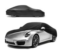 WALSER Premium Telo Copriauto da Interno Stretch Plus - Elasticizzato e Antipolvere, Morbido per Uso Interno, Copertura Protettiva per Auto, Misura 2, Nero