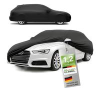 WALSER Premium Telo Copriauto da Interno Stretch Plus - Elasticizzato e Antipolvere, Morbido per Uso Interno, Copertura Protettiva per Auto Station Wagon, Misura 6, Nero